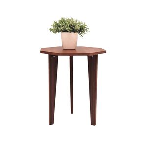 Table d'appoint/de bout de canapé octogonale en bois imperméable, style moderne du milieu du siècle, décoration intérieure - Product Image 1