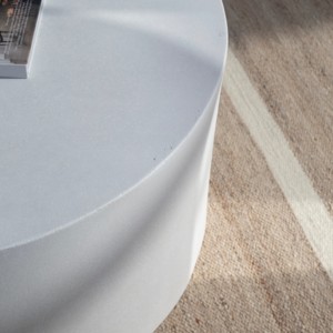 Vandana Astra lunaris โต๊ะกาแฟคอนกรีตสีขาวสำหรับตกแต่งห้องนั่งเล่นที่ทันสมัย - Product Image 2