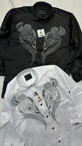 Camisas de Algodón 100% de Tela Ancha, Sólidas, ODM, Ecológicas, Vintage, Casuales, Modernas, Elegantes, de Diseñador, Premium para Hombre - Product Image 3