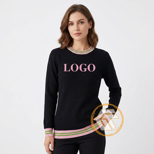 เสื้อสเวตเชิ้ตแขนยาวปักลาย Alpha Kappa สำหรับผู้หญิง  ผ้าฝ้ายฟลีซ 500 กรัม  คอลเลคชั่นฤดูหนาว/ฤดูใบไม้ร่วง  แบรนด์ GREEK TREASURES  แบบสั่งทำพิเศษ - Product Image 3