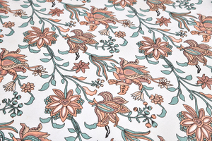 Sábana Plana de Algodón 200 Hilos con Estampado Floral Clásico Hecho a Mano, Ecológica, Suave para la Piel, Lavable, para Todas las Estaciones - Product Image 5