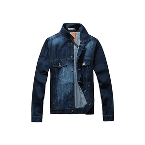 LUXE ATTIRE INDUSTRY Men's Winter Denim Jacket 100% Cotton Breathable Turn-Down Collar <b>Covered</b> <b>Buttons</b> Casual Outerwear - Product Image 2