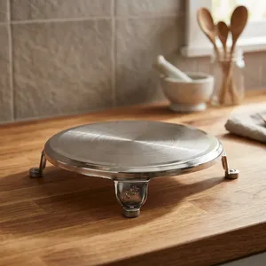 Ensemble de fabrication de roti en acier inoxydable léger, planche à rouler traditionnelle Chakla, plaque de cuisson pour chapati - Product Image 5