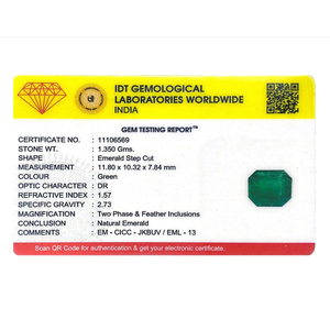 Natural Zambian Emerald Cut Loose Gemstone 6.75 Carat for Fine Jewelry - Product Image 4