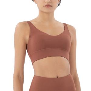 Soutien-gorge de sport Push-Up sans couture respirant pour femmes réversible rembourré amovible pour la course et la salle de sport Style Simple - Product Image 5
