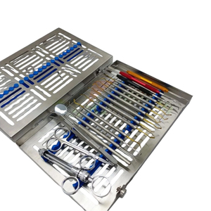 Kit de Cirugía de Implantes Dentales de 17 Piezas con Estuche, Juego de Herramientas Orales Periodontales - Product Image 1