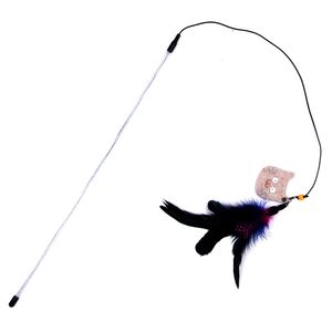Giocattolo Interattivo per Gatti a Forma di Coda di Volpe, Bacchetta per Movimento e Divertimento - Product Image 1
