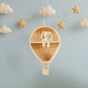 New Design Natural Woven Rattan Hot Air <b>Balloon</b> Wall Shelf Display Rack for Baby Room Nursery Hotel Decor From WholeSale Vietnam - Product Image 4