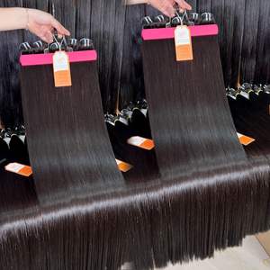 Extensions de cheveux humains vierges Remy bruts du Vietnam, double trame, lisses et soyeux, toutes couleurs disponibles, vente en gros directe usine - Product Image 1