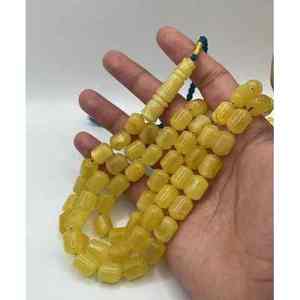 Tasbih en résine de couleur naturelle avec cordon, accessoires de bijouterie islamique - Product Image 3
