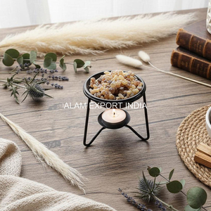Aroma <b>Oil</b> Religious Incense <b>Burner</b> Black Powder Coated Round Iron Incense <b>Burner</b> <b>Oil</b> Meditation Religious Incense Holder Home - Product Image 6