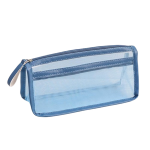 Travel Wash Zipper Nylon <b>Clear</b> Custom Logo Fashion Portable Mesh Makeup Organizer Pouch Cosmetic <b>Bag</b> for Storage <b>Bag</b> - Product Image 2