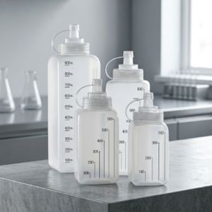 Wholesale Square PE Wide Mouth Plastic <b>Squeeze</b> <b>Bottles</b> 360ml 600ml 800ml 1000ml with Cap for Salad Sauce, Vietnam Factory - Product Image 3