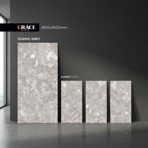 Carreaux de céramique en porcelaine émaillée Vistaar Cosmic Grey 800x1600mm, finition pierre grise, pour projets hôteliers - Product Image 1
