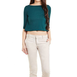 Women's Olive Green <b>Cap</b> <b>Sleeve</b> Crop <b>Top</b> Knitted Solid O-Neck Slim Fit Casual Spring Summer - Product Image 4