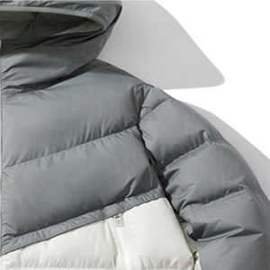 Hooded Puffer <b>Jacket</b> <b>Waterproof</b> Cotton Filled Windproof Winter Casual Coat Unisex Regular Fit Zipper Closure - Product Image 3