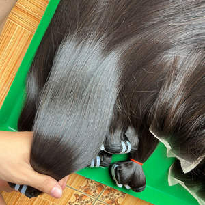 Pro Salon CDYHAIRVN 100% Raw Vietnamese Human Hair Extensions Light Brown Straight Double <b>Machine</b> Weft 100g 150g Vendor - Product Image 2