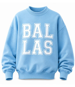 เสื้อสเวตเชิ้ตแขนยาวผ้าฟลีซสีฟ้าอ่อนทรงหลวม คอกลม สำหรับผู้หญิง ยี่ห้อ BAL LAS เหมาะสำหรับฤดูหนาว สวมใส่สบายๆ แบบลำลอง รับผลิตตามแบบ OEM - Product Image 6