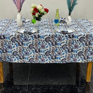 Elegant Handmade Cotton <b>Table</b> Cloth with Lace Border Luxury Style <b>Dining</b> <b>Table</b> <b>Cover</b> for Kitchen Event Decor Low Price Available - Product Image 2