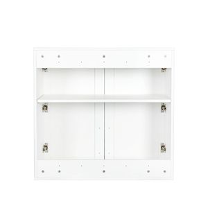 Armadietto da Parete Bianco 30 cm (L) x 80 cm (P) x 76 cm (A) Soluzione di Stoccaggio Impilabile per Cucina - Product Image 5