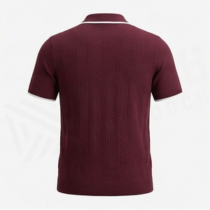 Chemises polo en tricot respirantes pour hommes, demi-zip, décontractées, légères, de haute qualité, streetwear, golf, couleur personnalisée - Product Image 2