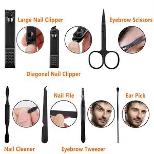 Kit de manucure 7 en 1 en acier inoxydable, ensemble d'outils de manucure, étui portable, style classique pour adulte - Product Image 4