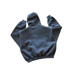 Ensemble de survêtement à capuche en coton grande taille avec logo personnalisé pour hommes, boxy court à capuche zippée, pantalon de survêtement évasé, respirant, sueur en gros - Product Image 3
