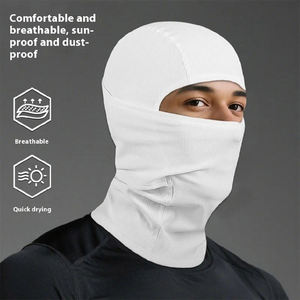 Pasamontañas Personalizado de Poliéster y Algodón con Serigrafía, Máscara Facial Transpirable para Invierno, Proveedor de Artículos para la Cabeza al por Mayor OEM - Product Image 5