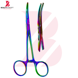 Pinzas Kelly STR CVD Médicas Veterinarias para Enfermeras, Pinzas de Disección Hemostáticas, Pinzas de Bloqueo para Perros, Extracción de Pelo, Pesca, Arcoíris, 5.5" CE - Product Image 2