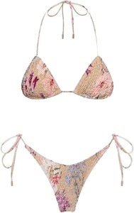 Women’s Triangle <b>Bikini</b> Set <b>Push</b>-<b>Up</b> Padded <b>Top</b> Adjustable Halter Tie High Waist Bottom for Pool or Beach - Product Image 3