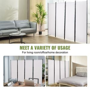 5.6 ft Fabric Partition Room Divider 4-Panel Folding Privacy <b>Screens</b> for Office/Bedroom 3 Units Included - Product Image 6