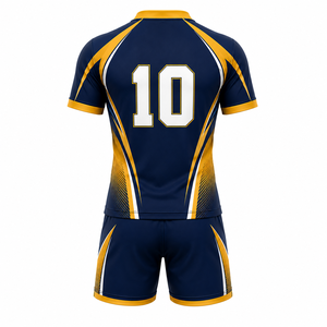 Uniforme de rugby unisexe fabriqué en usine 2025, design personnalisé de haute qualité, antibactérien, respirant, 100% polyester, kit de rugby - Product Image 3