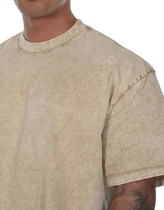 T-shirt Homme Personnalisé en Gros, Délavé à l'Acide, Imprimé sur le Devant, Coupe Ample Oversize, Style Urbain, Grandes Tailles - Product Image 3