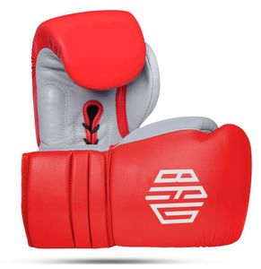 Gants de boxe en cuir véritable de qualité supérieure, à lacets, pour entraînement, sparring, Muay Thai, Kickboxing, MMA, entraînement sur sac, 8oz 10oz - Product Image 2