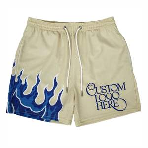 Shorts en nylon personnalisés pour hommes, séchage rapide, légers, 2026, décontractés, pour l'extérieur, avec ceinture élastique et design multi-poches - Product Image 1