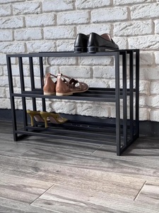 Industrial Style Shoe <b>Rack</b> Three Tier Wide Storage Organizer Strong Stable Frame Space Saving Design Modern Entryway Display - Product Image 2