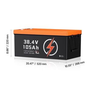 Batteria al Litio per Golf Cart 36V 105Ah, Batteria 36 Volt per Golf Cart con BMS 200A, Monitor LCD, App Mobile, Batteria LiFePO4 Nominale 50Ah 400Ah - Product Image 4
