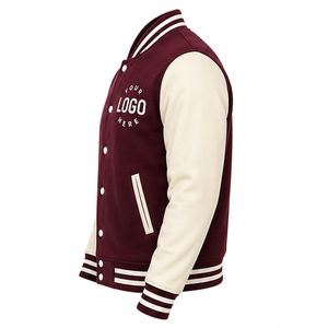 2026 Custom Men's Varsity Baseball Motorcycle Jacket Windproof Breathable Winter Wool Plus Size High Quality Adults Cheap Price - Product Image 5