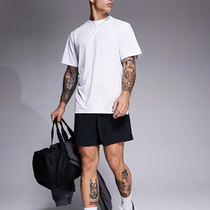 Conjunto de Camiseta y Pantalones Cortos para Hombre, 100% Algodón, Estilo Urbano, Cuello Redondo, Personalizable para Fábrica, OEM - Product Image 3