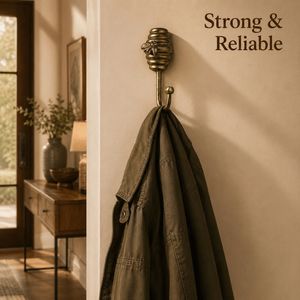 Decorative Brass Bee Hive Wall Hook Vintage Wall Mounted Coat Hook Heavy Duty <b>Key</b> Towel Bag <b>Hanger</b> Antique Home Organizer decor - Product Image 5