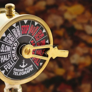 คันโยกควบคุมเครื่องยนต์เรือเดินสมุทรทำจากทองเหลืองขัดเงา สำหรับตกแต่งสไตล์วินเทจ - Product Image 3