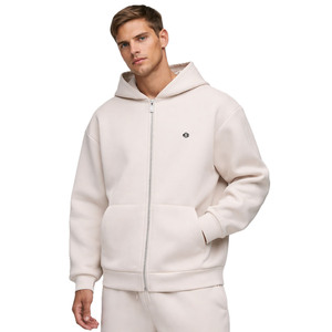 Sudadera con capucha de algodón y forro polar para hombre, estilo oversize, minimalista, para streetwear, fabricación con etiqueta privada y MOQ bajo. - Product Image 1