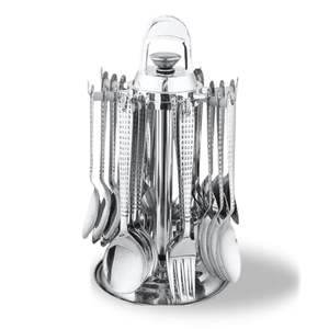 Juego de Cubiertos y Vajilla de Acero Inoxidable Ecológico Moderno de Estilo Indio para Uso Doméstico y en Restaurantes - Product Image 1