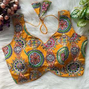 Party Wear Position Work Soft Crepe Silk Fully Stitched Ready To Wear <b>Readymade</b> <b>Blouse</b> - Product Image 2