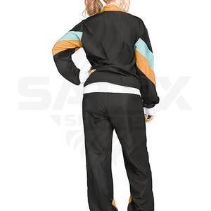 Conjunto Deportivo Personalizado para Hombre, Chaqueta Cortavientos de Poliéster con Cremallera y Pantalones Cortos Deportivos, Conjunto Deportivo Ligero de Nailon con Parches - Product Image 4