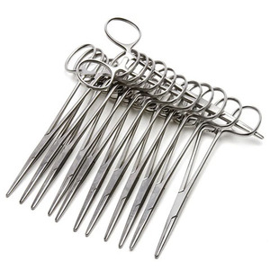 คีมหนีบหลอดเลือด Crile Hemostatic Forceps ทำจากเหล็กกล้าไร้สนิม เครื่องมือหนีบหลอดเลือดสำหรับการผ่าตัด  เครื่องมือควบคุมหลอดเลือดความแม่นยำสูงระดับมืออาชีพ สำหรับใช้ทางคลินิก - Product Image 4