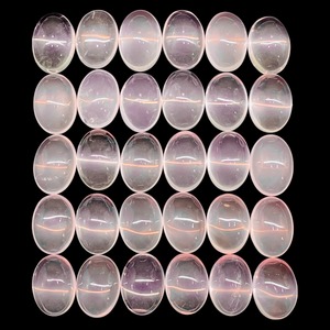 Cabochon ovale en quartz rose naturel 14mm 10mm, pierres précieuses en quartz rose en vrac, prix de gros, lot en vrac pour la fabrication de bijoux - Product Image 2