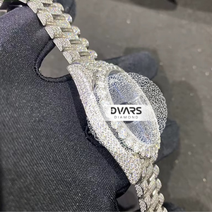 Reloj de Pulsera de Lujo Ascend Premium de Aleación de Cuarzo, Color D, VVS1, Diamante Moissanita, Cristal de Zafiro, Unisex, Resistente al Agua, Elegante - Product Image 4