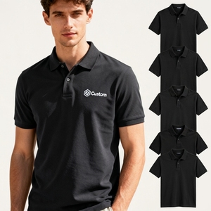 Polo de Algodón de 200 GSM para Hombre, Manga Corta, Uniforme de Trabajo, Polo Transpirable, Informal, Liso, con Logotipo Personalizado Impreso y Bordado - Product Image 4