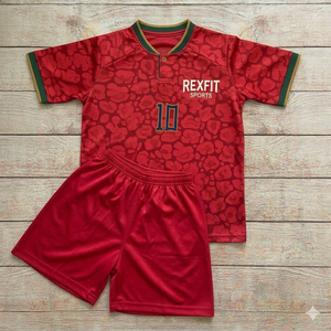 REXFIT SPORTS Custom Teamwear Set Men Athletic Training Jersey and Shorts Football Sports Lightweight Breathable Supplier - Product Image 1